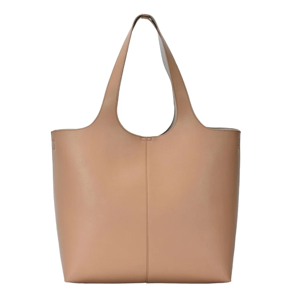 🆕Madison West Elle Tote | Vegan Leather Tote Bags w Double Handles & Scoop Neck - Picture 1 of 6